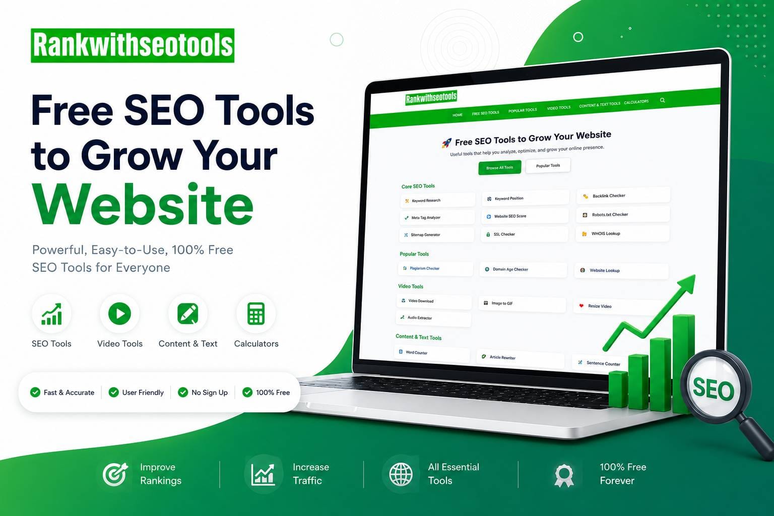 RankWithSEOTools - Free SEO Tools Platform